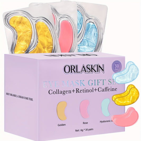 Hyaluronic Acid Collagen Rose Essence Eye Masks For Deep Hydration And Moisture Daily