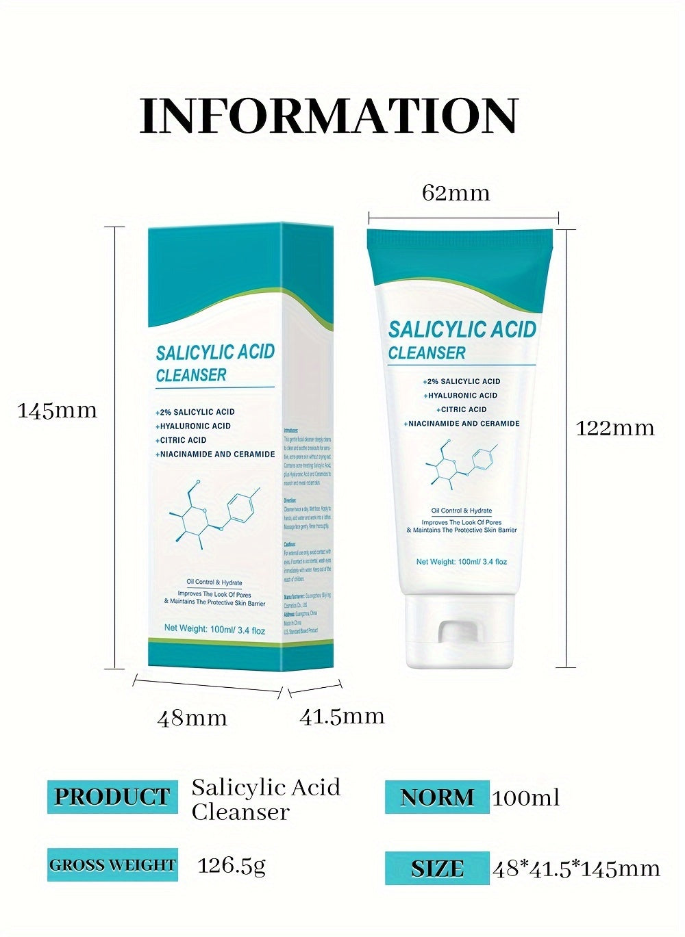 Irev Salicylic Acid Cleanser for Deep Cleansing and Hydration
