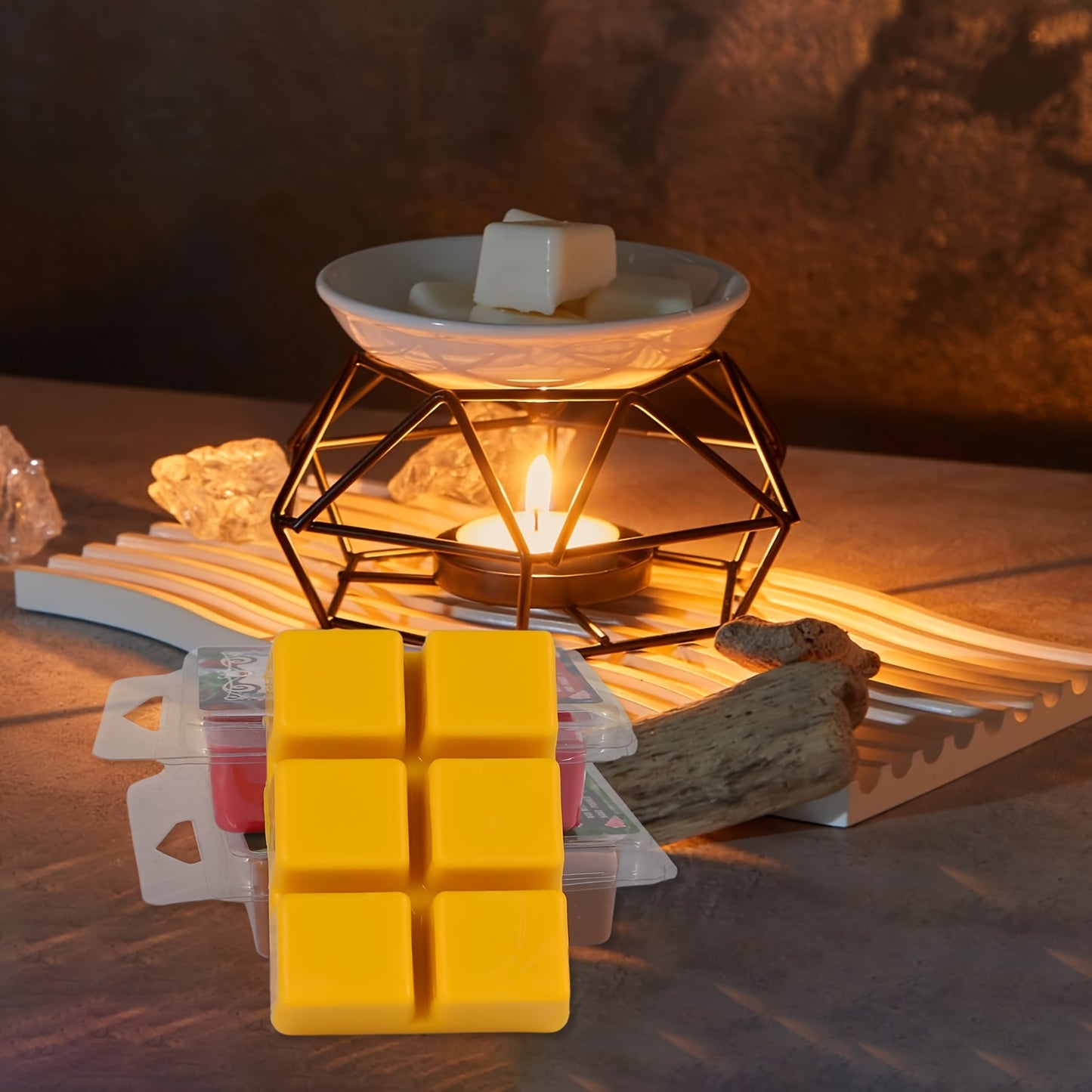 8 New Fragrance Wax Melting Cubes, 8 Different Scents, Long-lasting Fragrance, Soy Wax Cubes, Candle-making Gift Set, Holiday Gift Decoration, for Home And Office, The Wax Cubes Melt to Create A Candle Atmosphere Without Flam