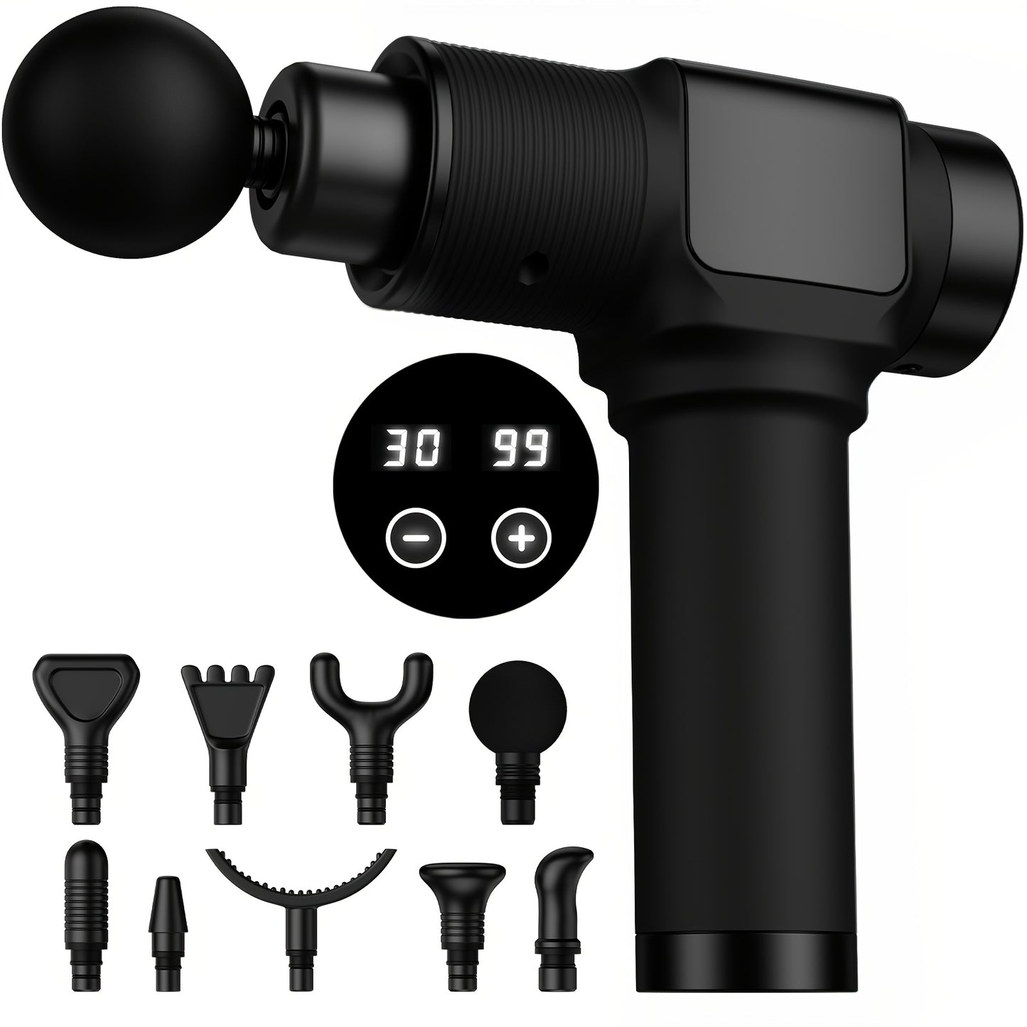 Deep Tissue Massage Gun With 30 Speeds And 9 Attachments