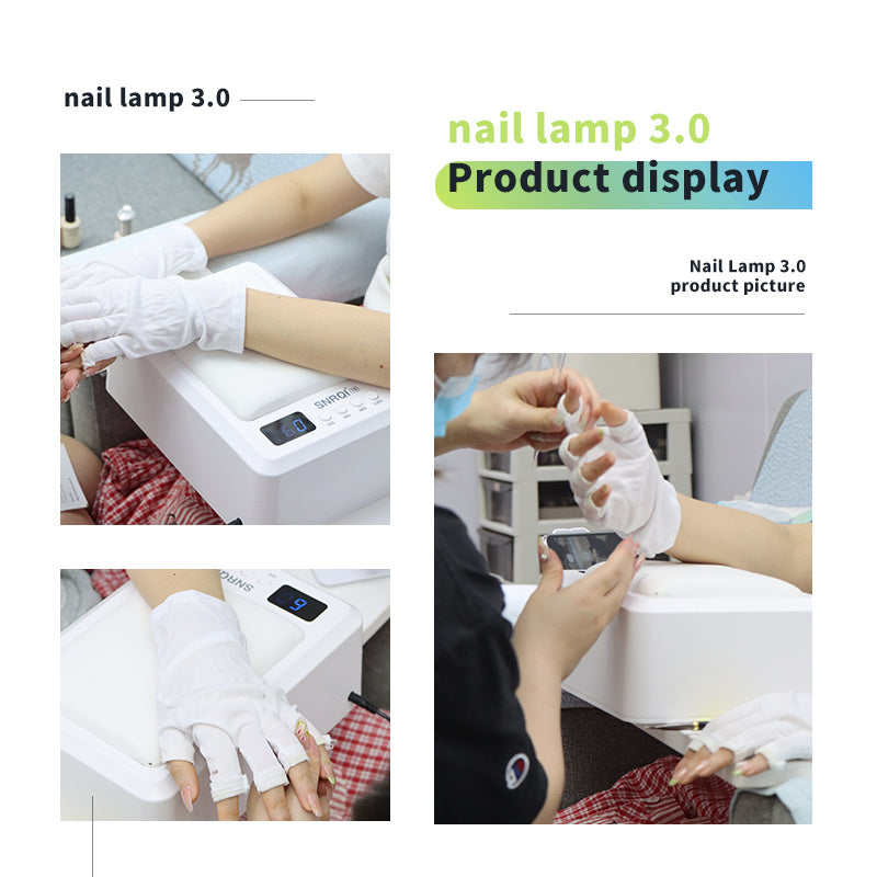 LED UV Nail Lamp with Digital Display and Handrest