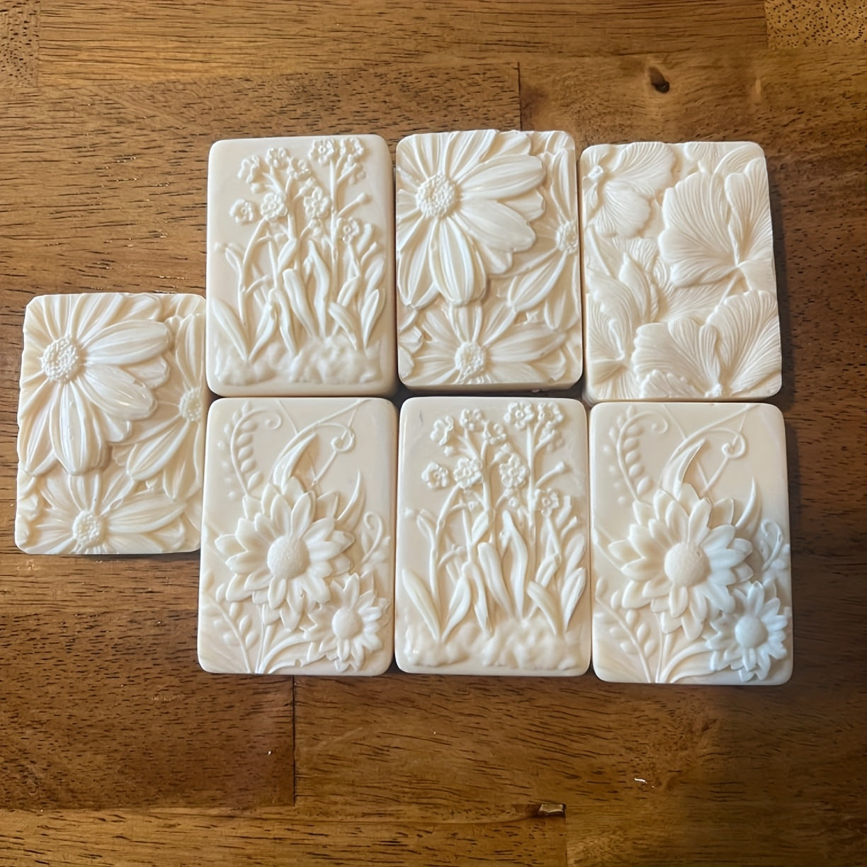 2 Pack Nature Pattern Soap Molds Butterfly Flower Silicone