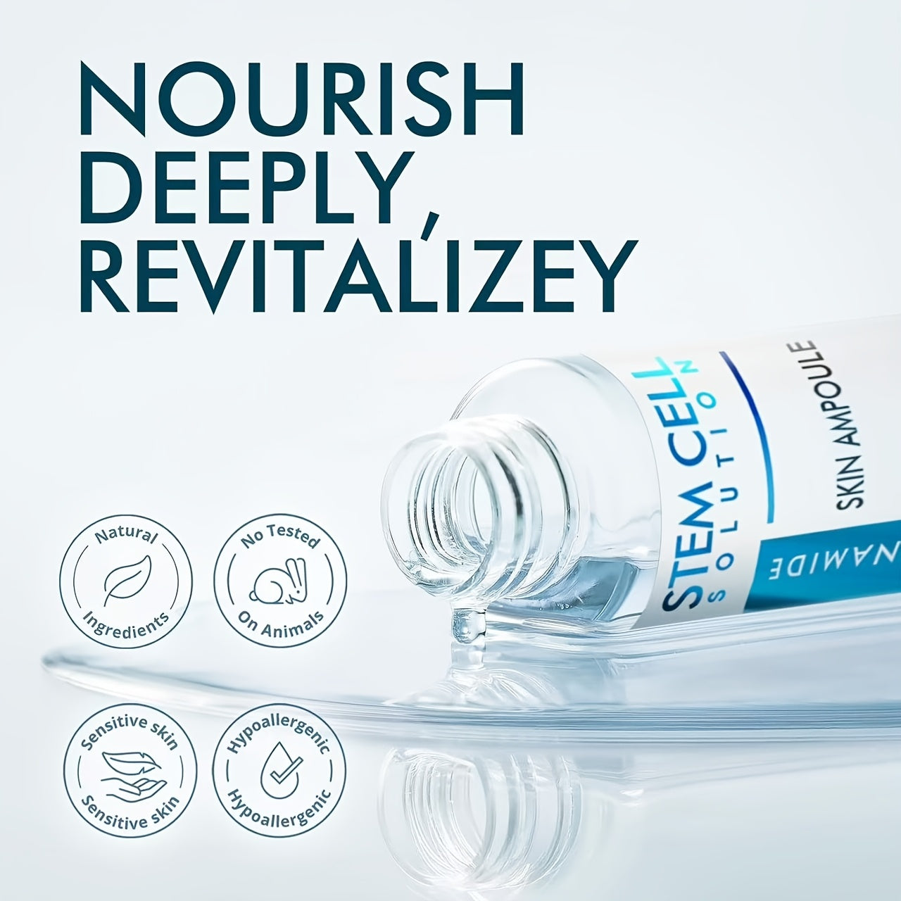 [Stem Cell Essence] Facial Stem Cell Essence And Microneedle Essence | Ampoule Can Provide Deep Nutrition, Strengthen And Moisturize The Skin | Containing Hyaluronic Acid, Nicotinamide And Other Ingredients