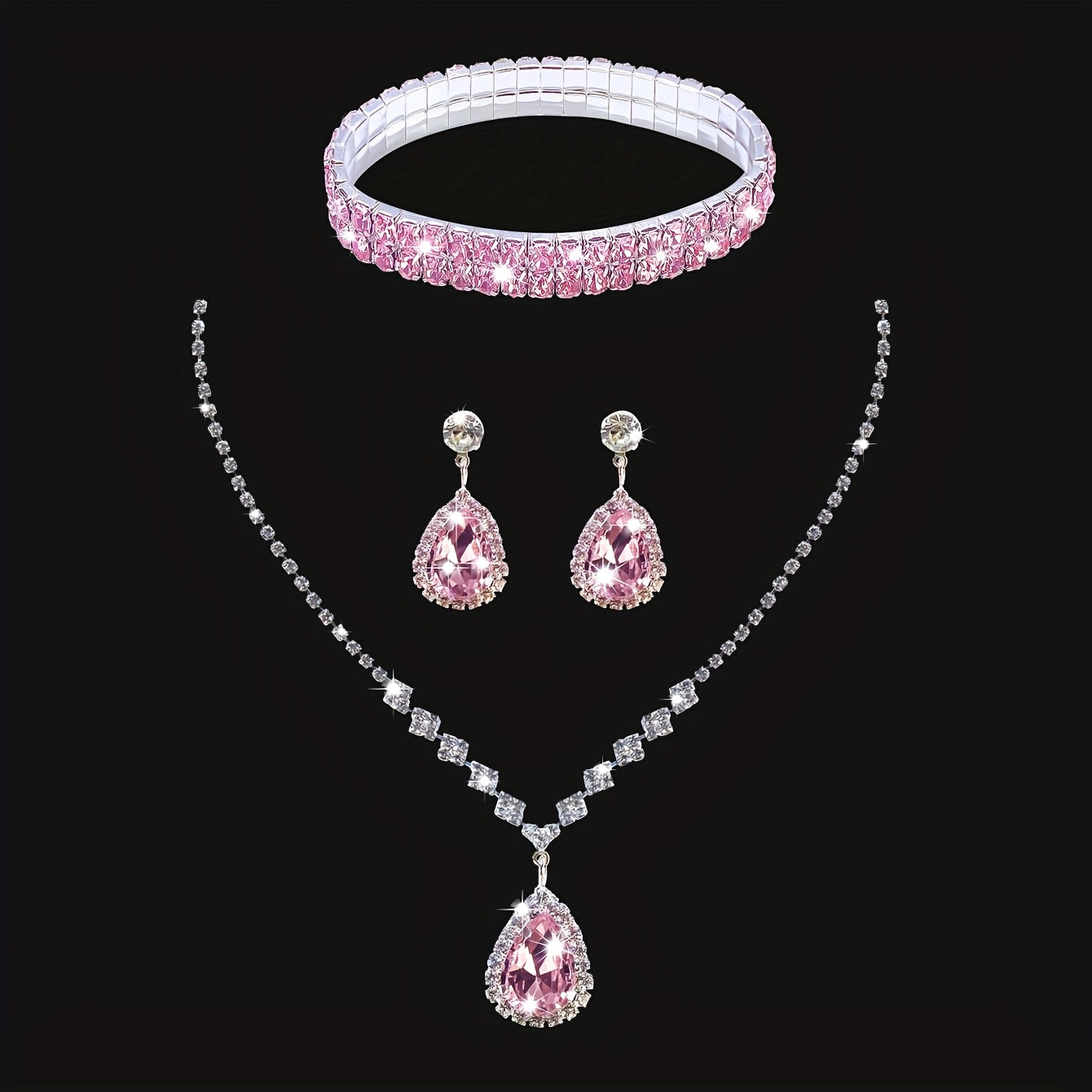 Elegant Rhinestone Evening Bag And Accessory Set For Occasions