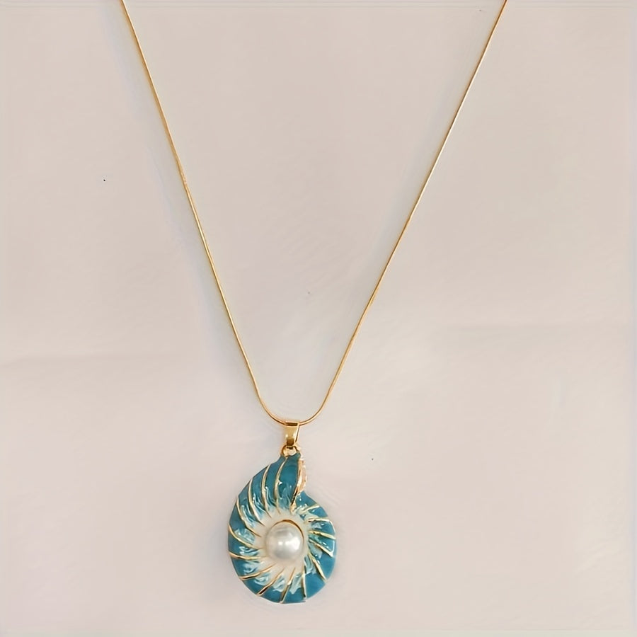 Ocean Shell Pendant Necklace Bohemian Style Jewelry