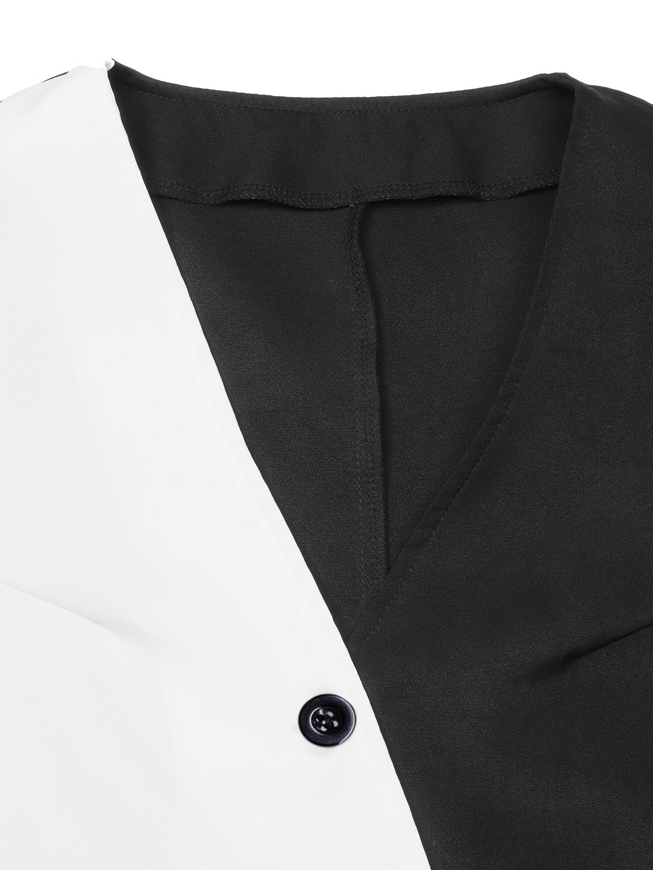 V-Neck Button Up Long Sleeve Top And Pants Set Fake Buttons