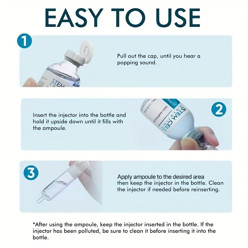 [Stem Cell Essence] Facial Stem Cell Essence And Microneedle Essence | Ampoule Can Provide Deep Nutrition, Strengthen And Moisturize The Skin | Containing Hyaluronic Acid, Nicotinamide And Other Ingredients