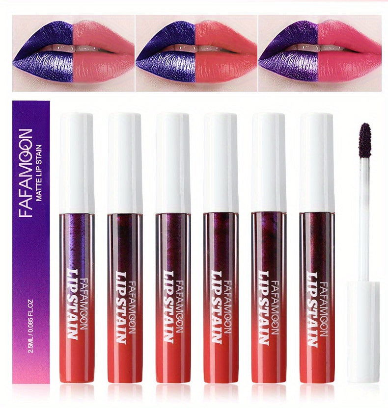 3/ 6pcs SET -Off Matte Lip Stain - Waterproof & Transfer-Proof, Long-Lasting Vegan Formula with High, Smudge-Resistant Lip Tint (6 Colors Set, Overseas Exclusive)