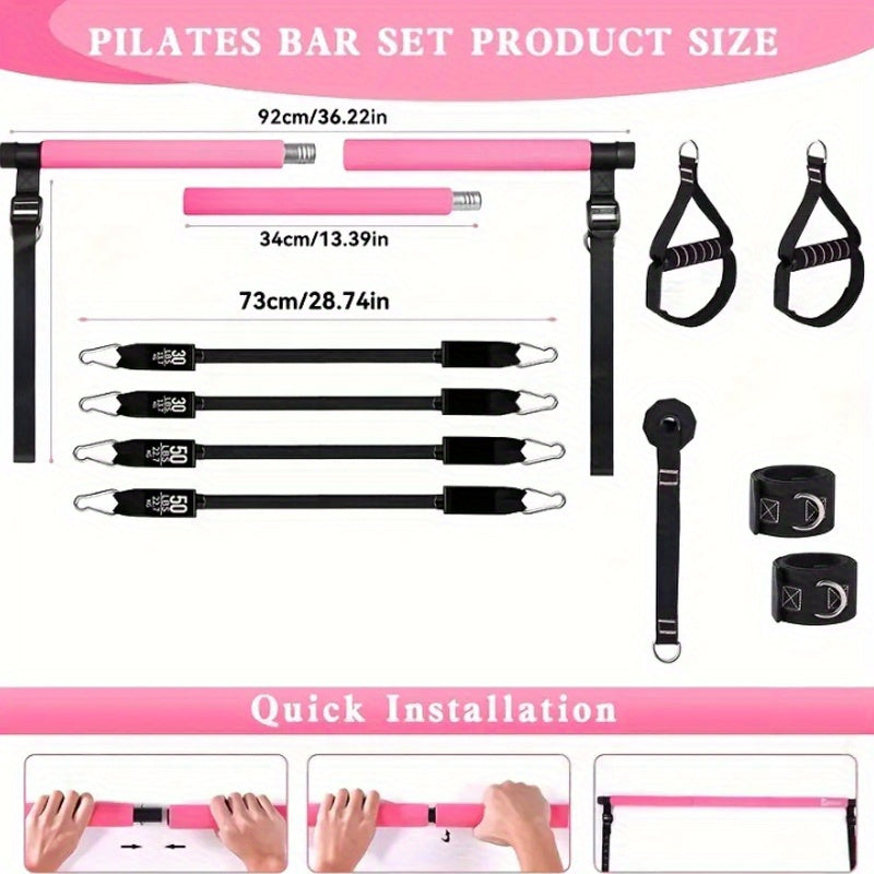 Resistance 14pcs Pilates Bands Set for Home Workouts