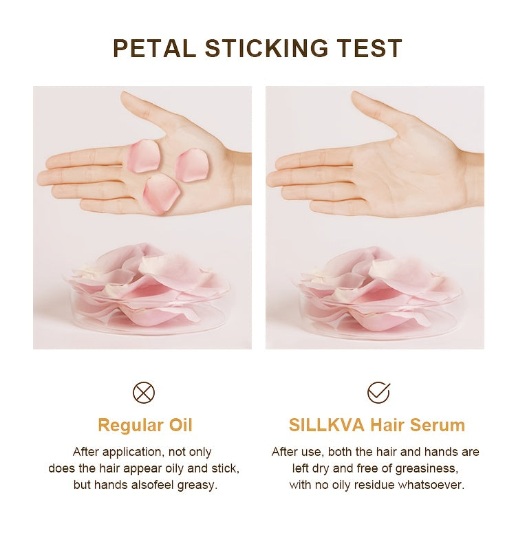 SILLKVA Argan Oil Hair Serum For Dry Damaged Hair Repair