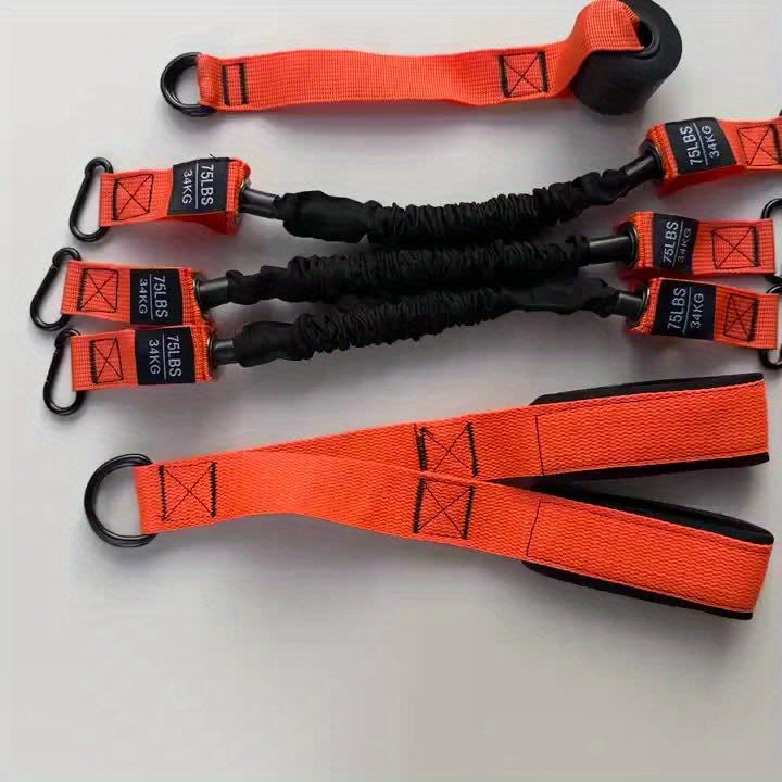 Heavy-Duty Latex Resistance Bands Set 75-225 Lbs Adjustable