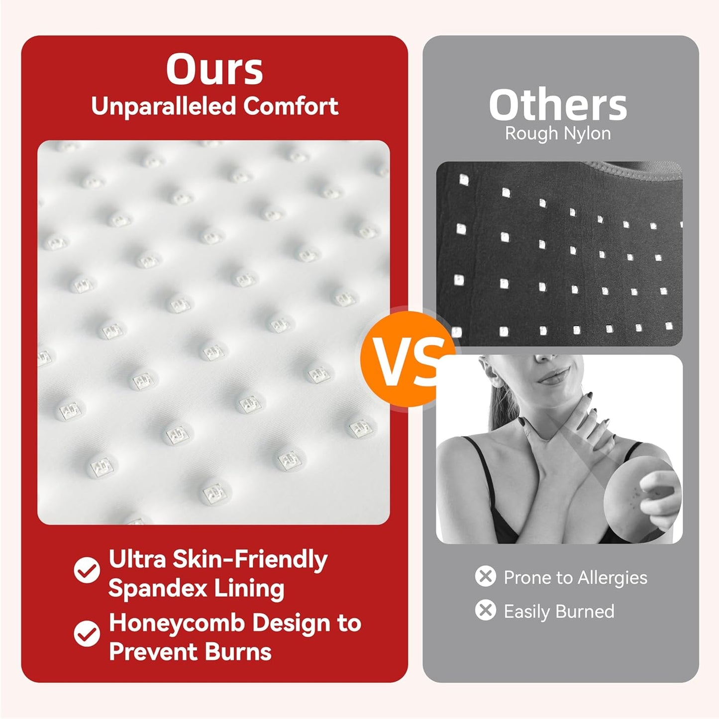 FDA Cleared - KTS Red Light Device, 147 LED Red Light Wrap - 3 Light Modes, 3000mAh Rechargeable Battery, Timer, Portable 660nm & 850nm Near for, Gray, Light, Sleek Design, USBrechargeable Device, Wellness Relax, Therapeutic