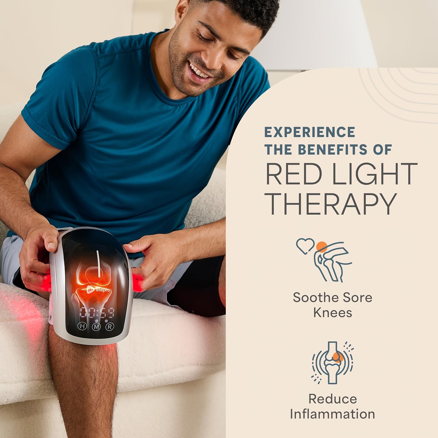 Red Light Relax Brace - Portable Device for, Stiffness, And - Ideal Massager for Athletes And Active Lifestyles