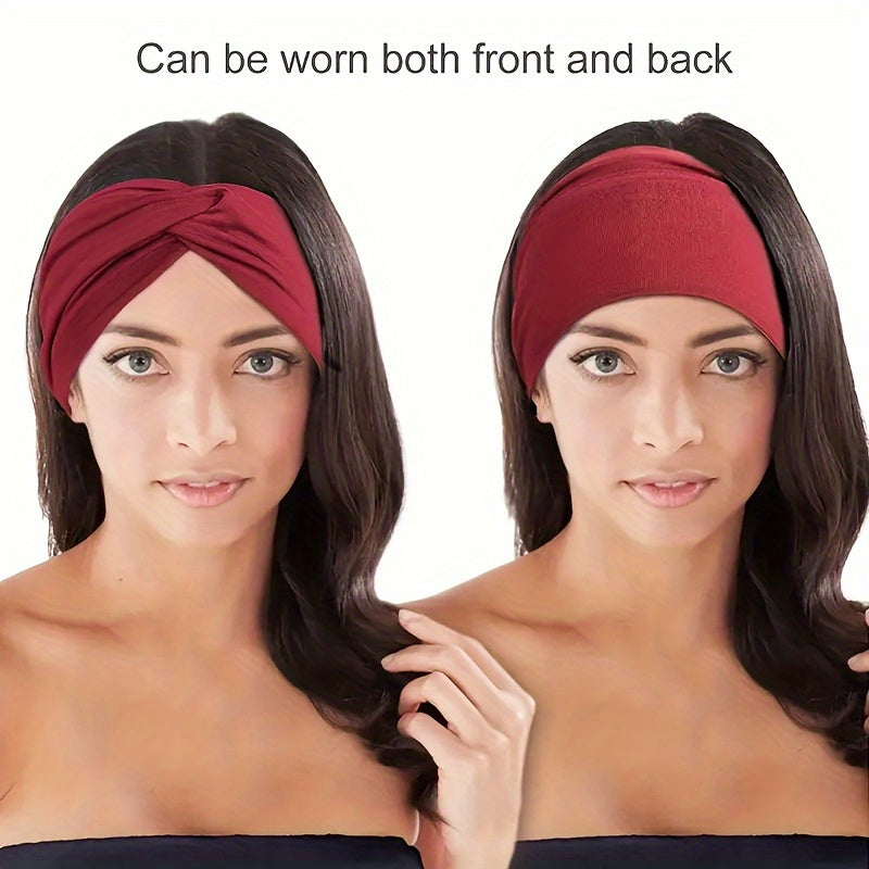 Boho Soft Headbands For Women Elastic Yoga Hairband Running