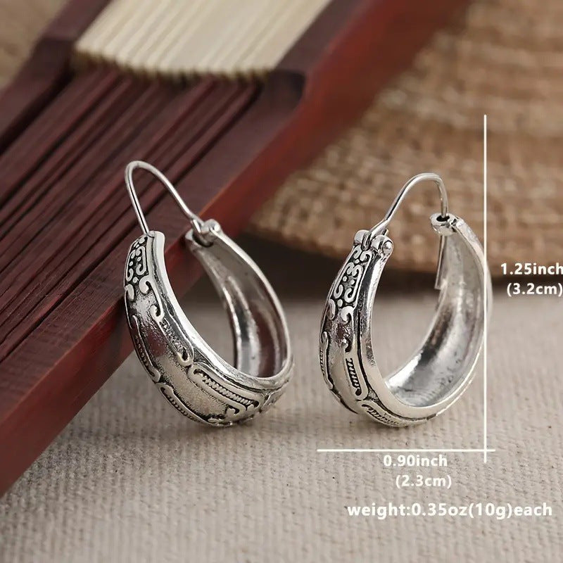 Bohemian Style Women's Unique Pattern Design Jewelry Earrings Set