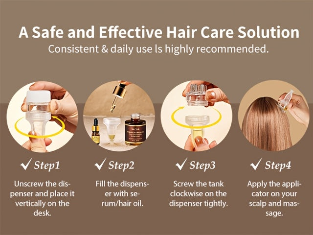 VTS Rosemary Oil Argan Oil Hair Serum Set Scalp Massager