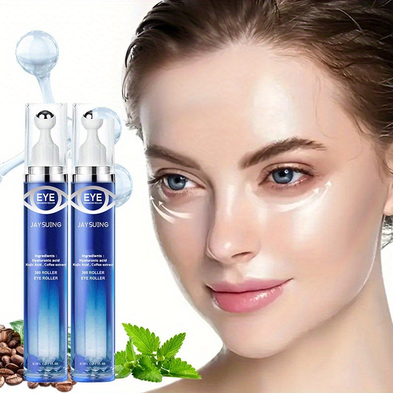 Peptide Eye Cream with Eye Massage Roller for Hydration and Firming