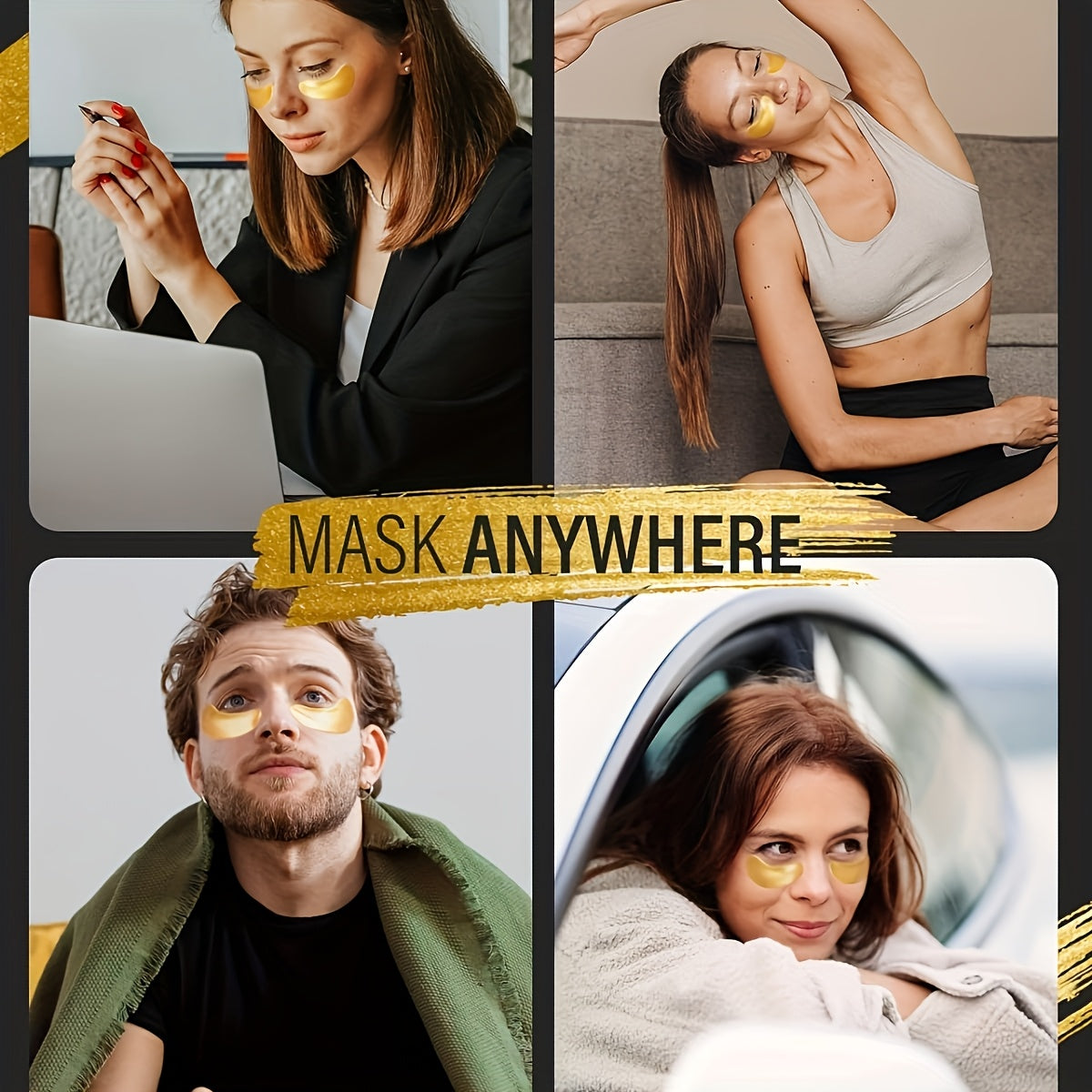 36 Pairs Collagen Eye Mask, Hydrating And Smoothing Under Eye Patches for All Light Beige Types, Gentle Skincare Gift for Graduation Season, Graduation Gift, Spa Night Bridesmaid Gift