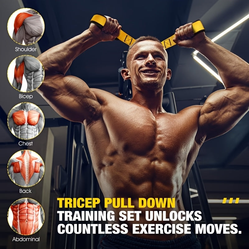 Heavy-Duty Latex Resistance Bands Set 75-225 Lbs Adjustable