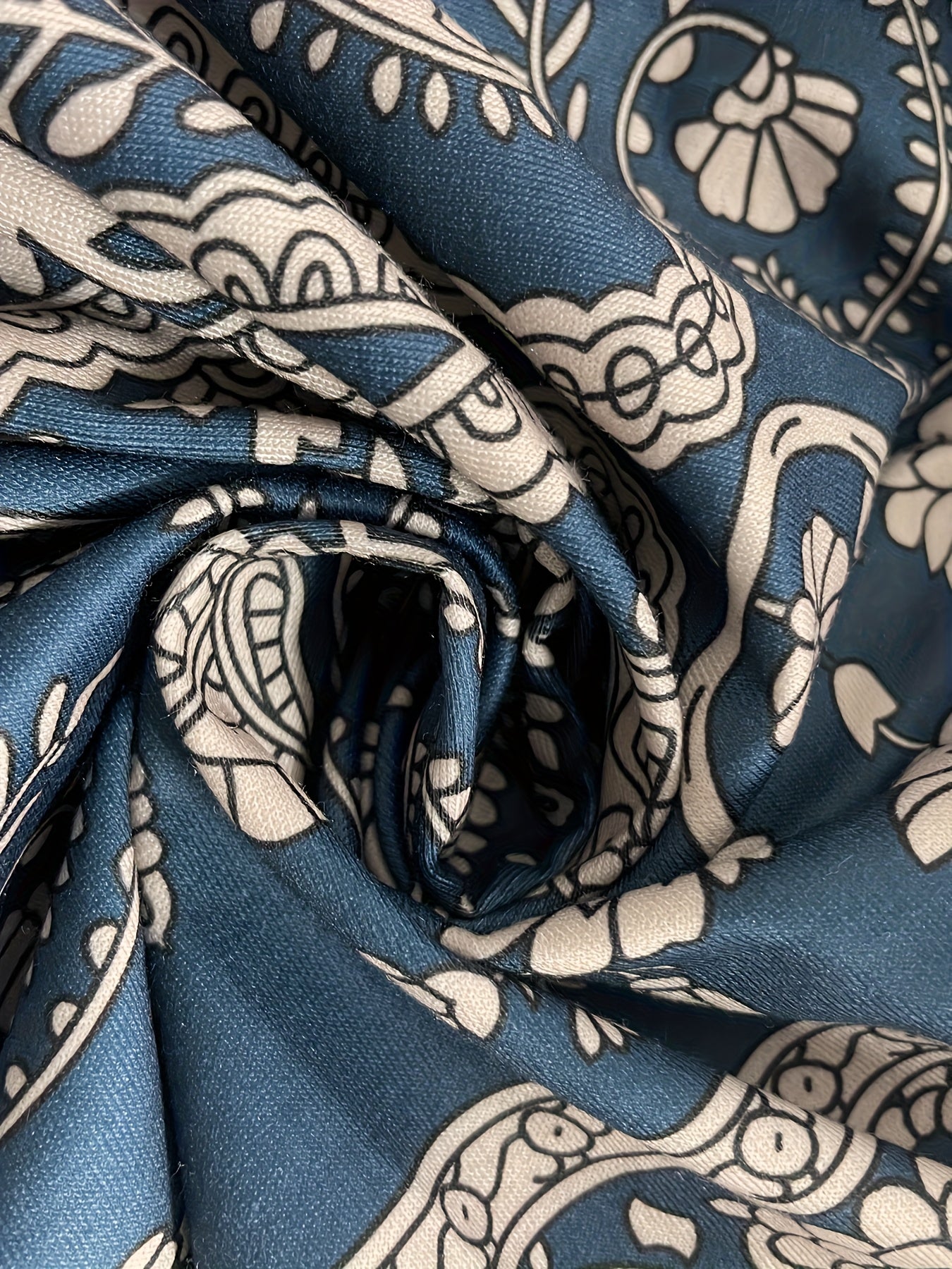 Elegant Paisley Print Womens Cardigan Open Front Knitwear