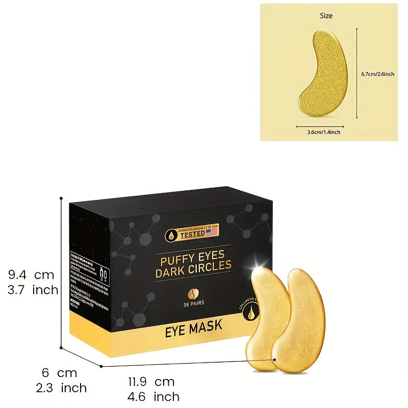 36 Pairs Collagen Eye Mask, Hydrating And Smoothing Under Eye Patches for All Light Beige Types, Gentle Skincare Gift for Graduation Season, Graduation Gift, Spa Night Bridesmaid Gift