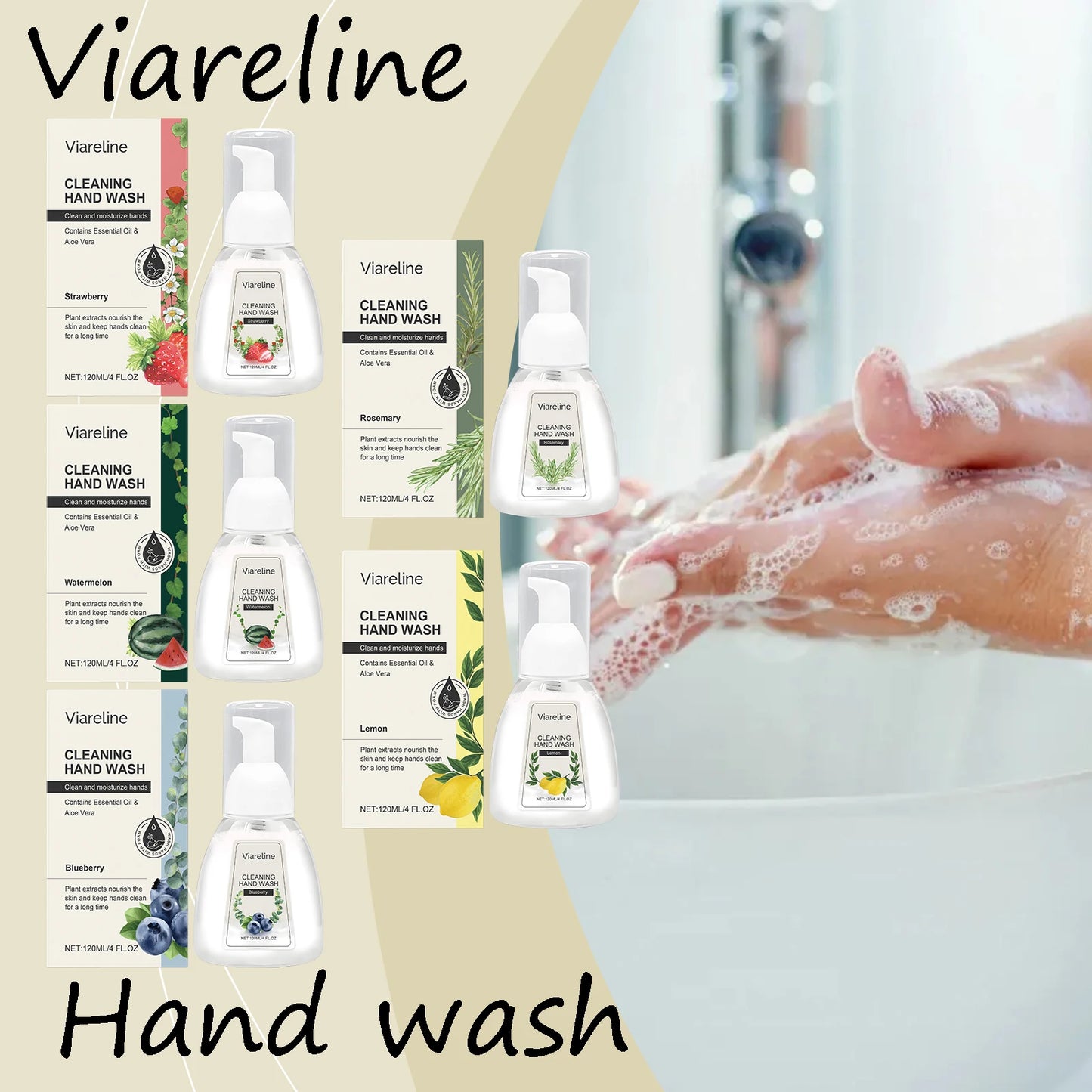 Natural Scent Hand Wash Liquid Daily Gentle Cleaning Hand Dirts Nourishing Moisturizing No Tight Rich Foam Hand Wash Liquid