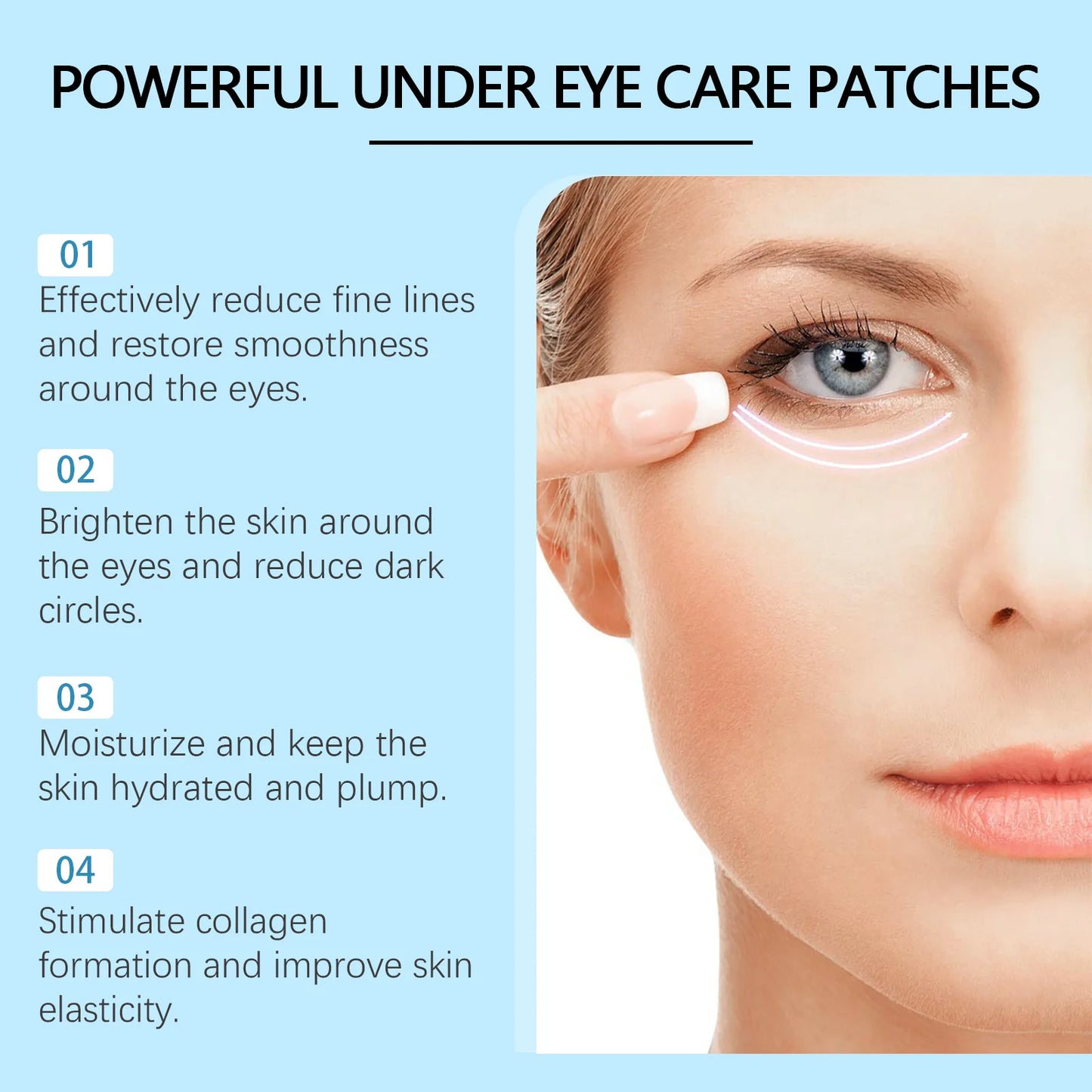 Retinol Eye Mask Patch Fade Eye Fine Lines Relieve Eye Swelling Reduce Dark Circles Radiate Radiance Nourish Moisturize Eye Mask