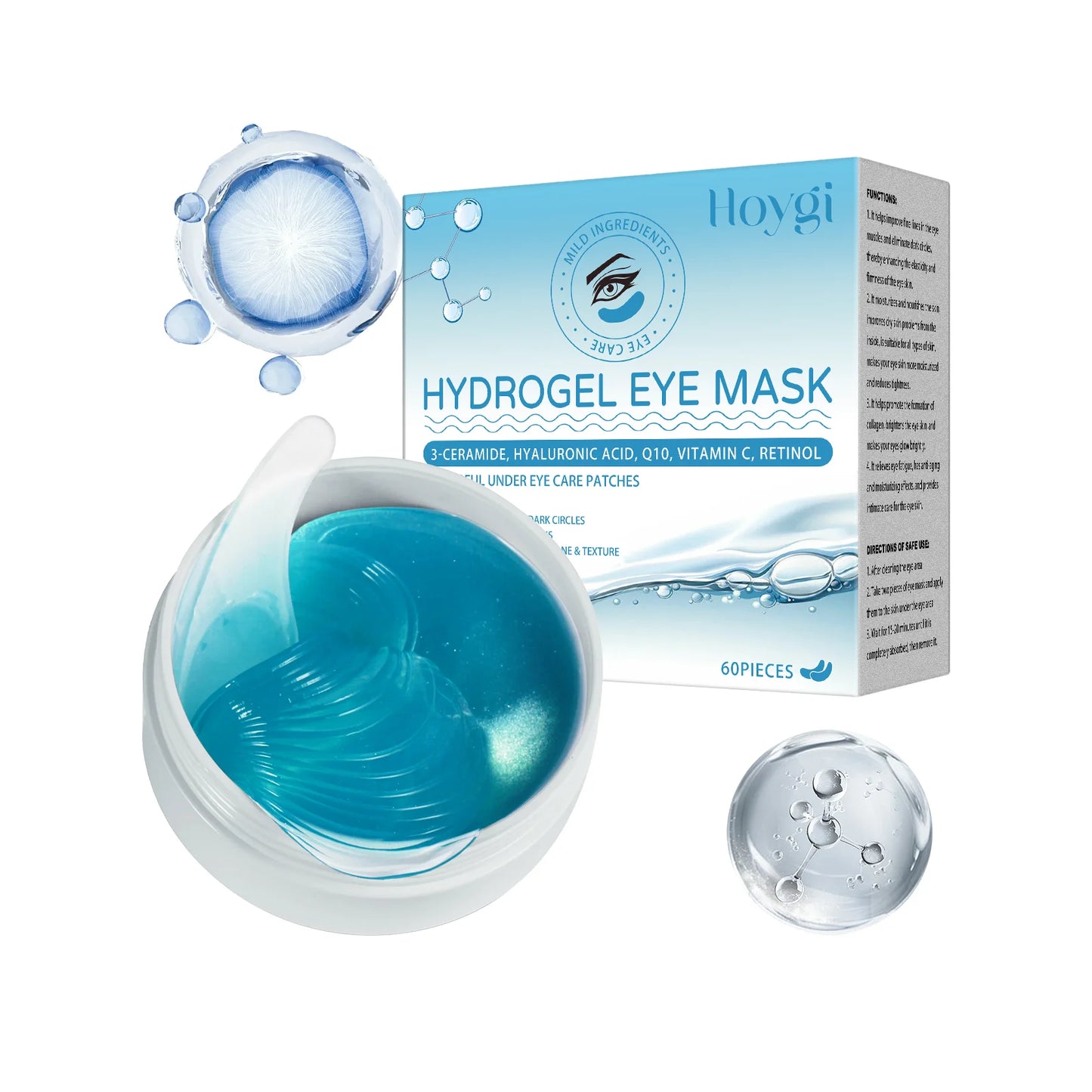 Retinol Eye Mask Patch Fade Eye Fine Lines Relieve Eye Swelling Reduce Dark Circles Radiate Radiance Nourish Moisturize Eye Mask