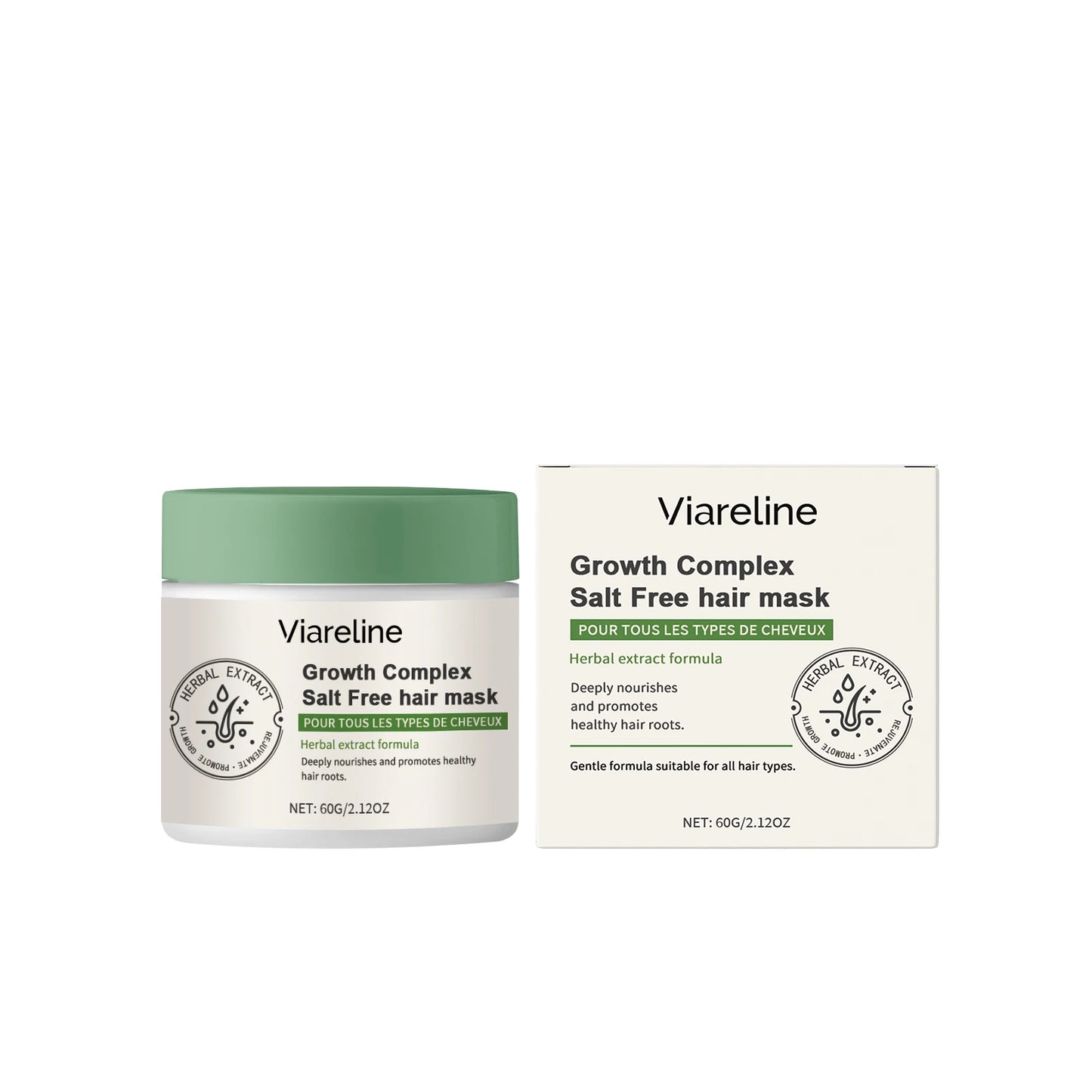 Viareline Herbal Hair Care Shampoo Conditioner Series Improve Frizz Dryness Nourish Scalp Massage Oil Control Herbal Hair Care