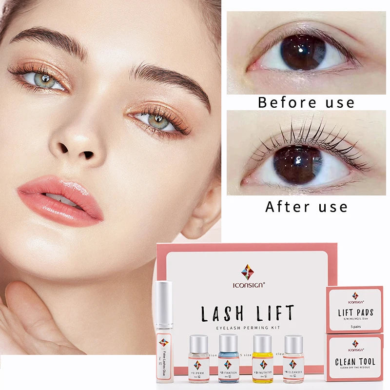 Lash Lift Eyelash Kit with Perming & Eyelash Enhancer Serum