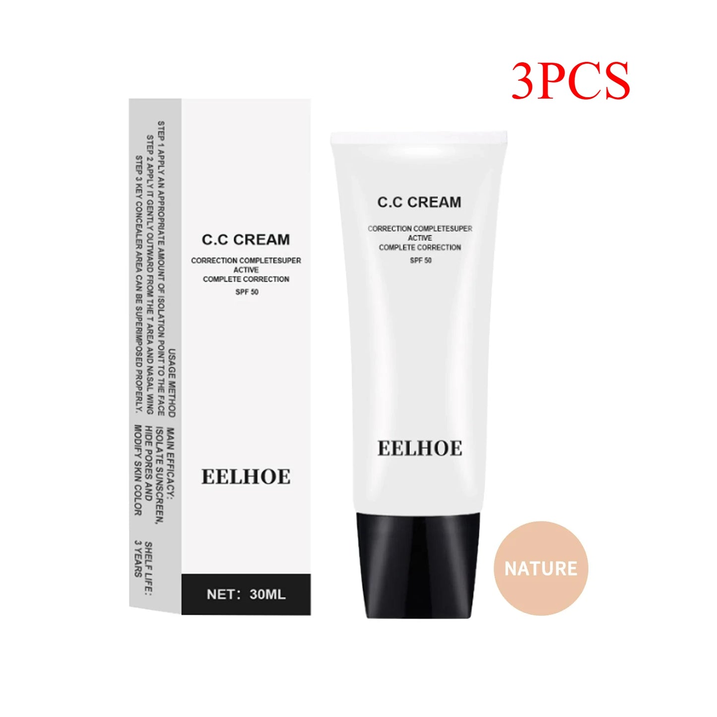 CC Cream Liquid Foundation Waterproof No Creasing Long-lasting Moisturizing