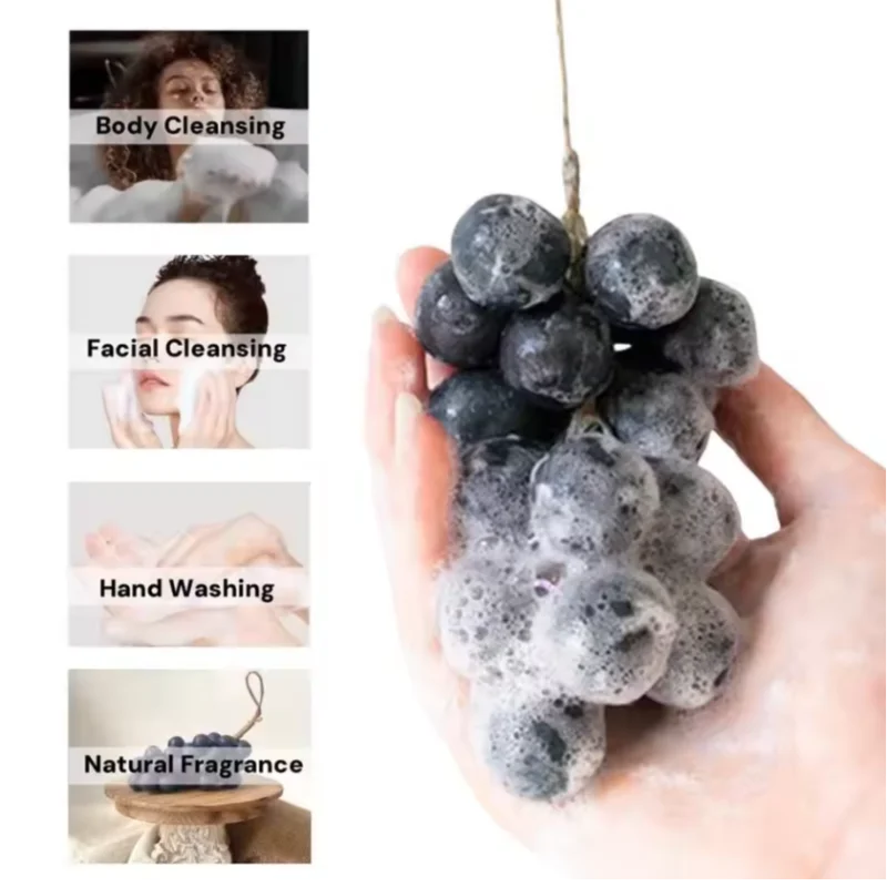 Creative Handmade Grape Shape Soap For Face Hand Body Soap Made From Green Grape Bunches Handwoven Grape Bunches Surprise Gift