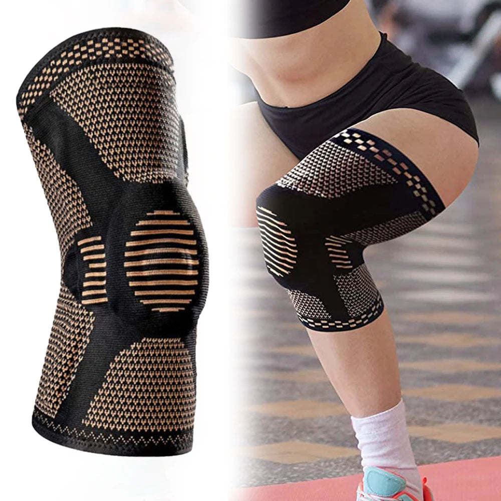 1PC Orthopedic Knee Pad Knee Brace Support Adjustable Copper Nylon Patella Protector