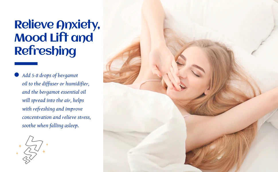 HIQILI 100ML Bergamot Essential Oils for Aromatherapy