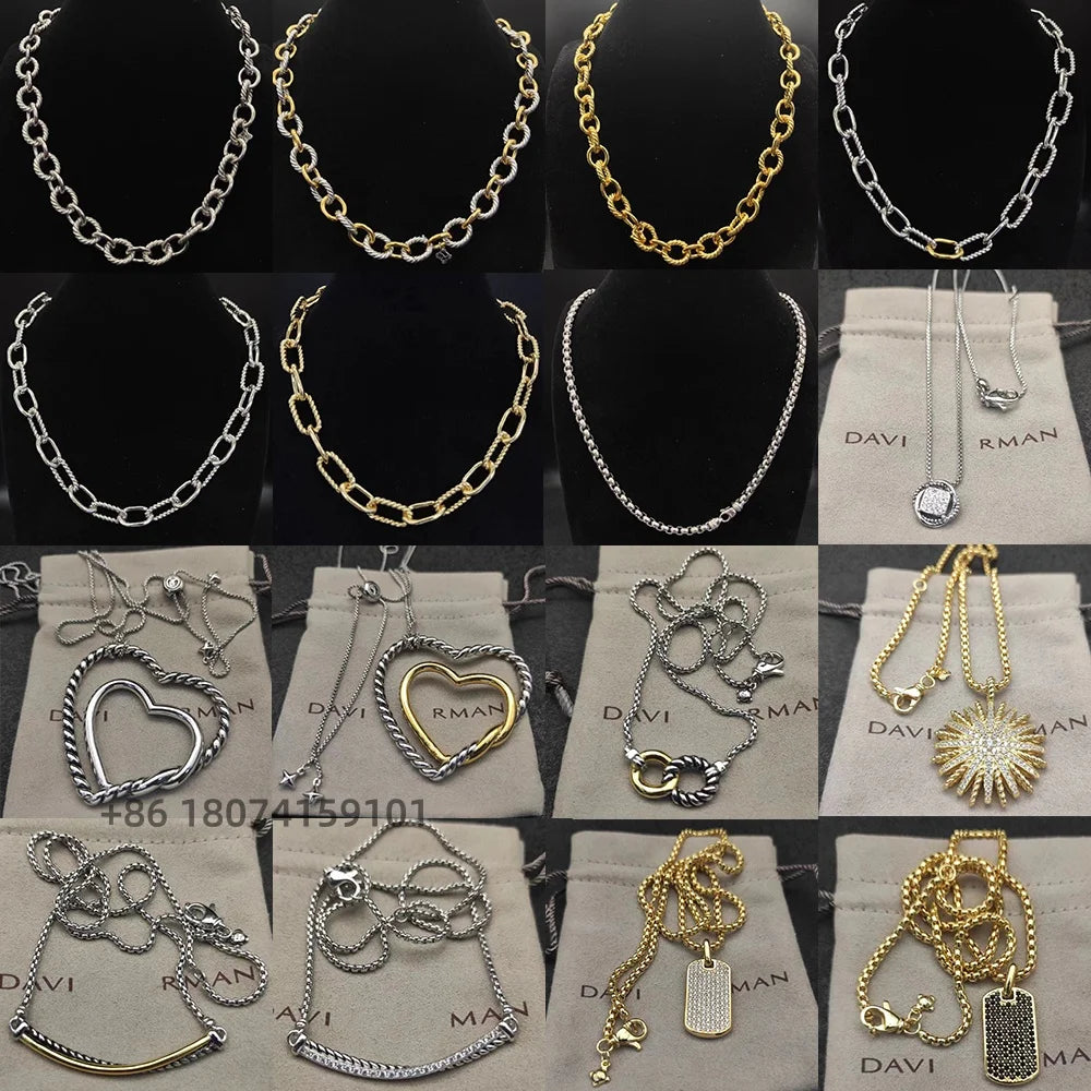 2025 New DY Classical Style Women's Pendant Necklace Simplicity Exquisite Diamond Elegant and Exquisite Jewelry for Any Occasion