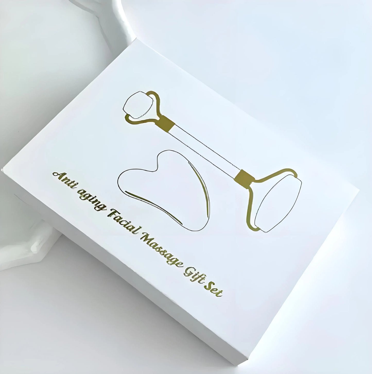 Jade Roller & Gua Sha Set - Facial Massage Tools for Skin Care