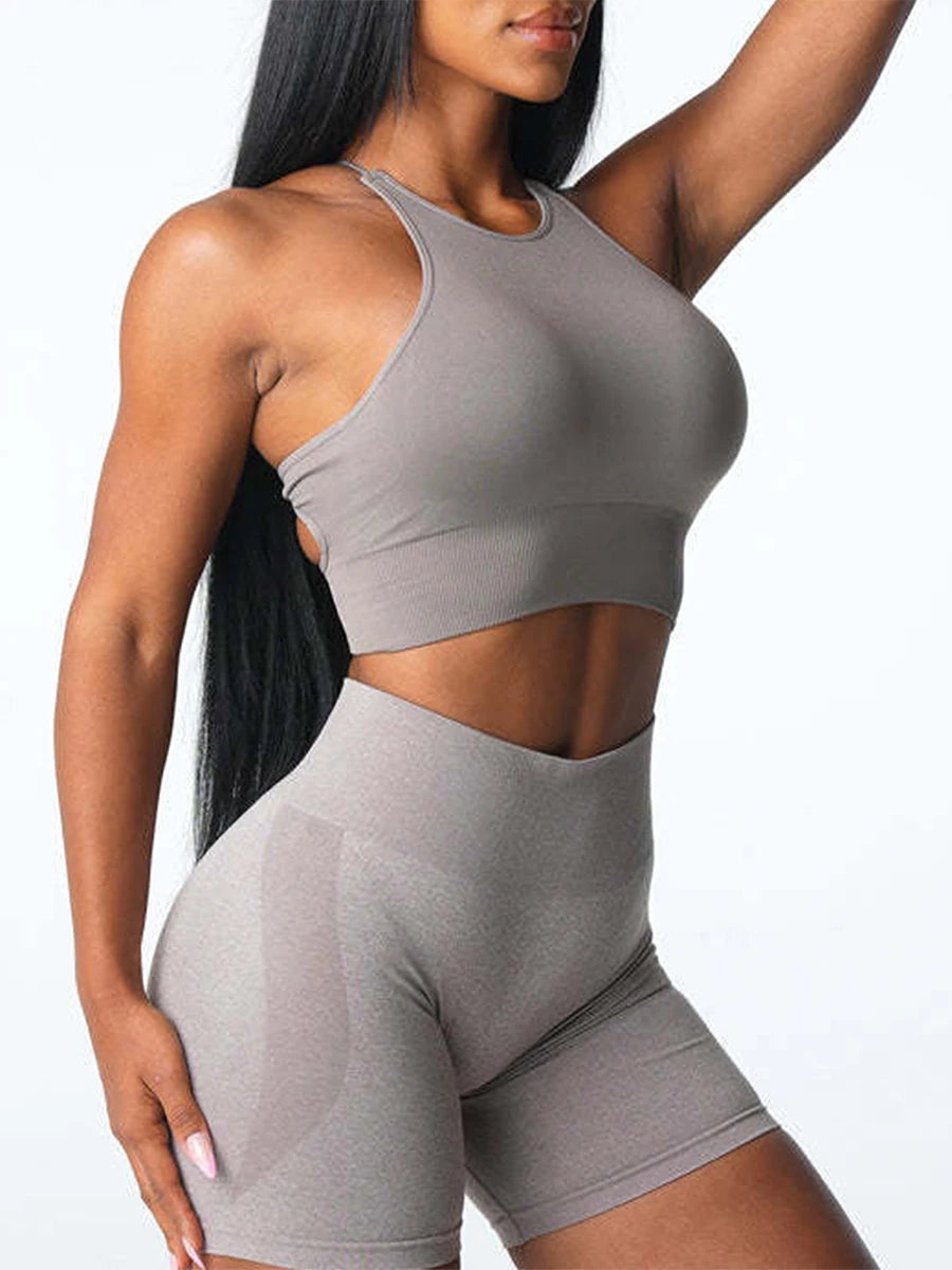 Seamless Sports Bra Sleeveless Yoga Workout Fitness Running Bralette