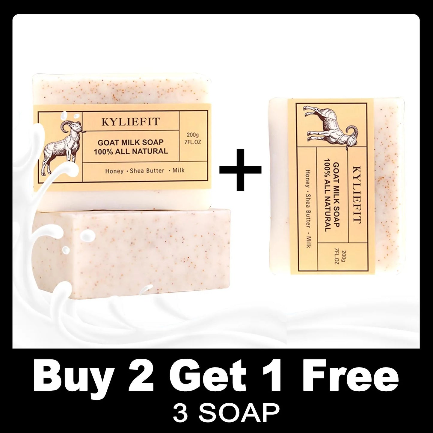 Organic Goat Milk Soap Bar, Natural, Whitening, Cleanse