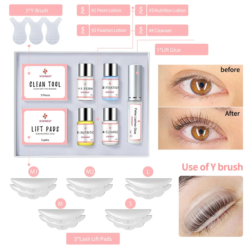 Lash Lift Eyelash Kit with Perming & Eyelash Enhancer Serum