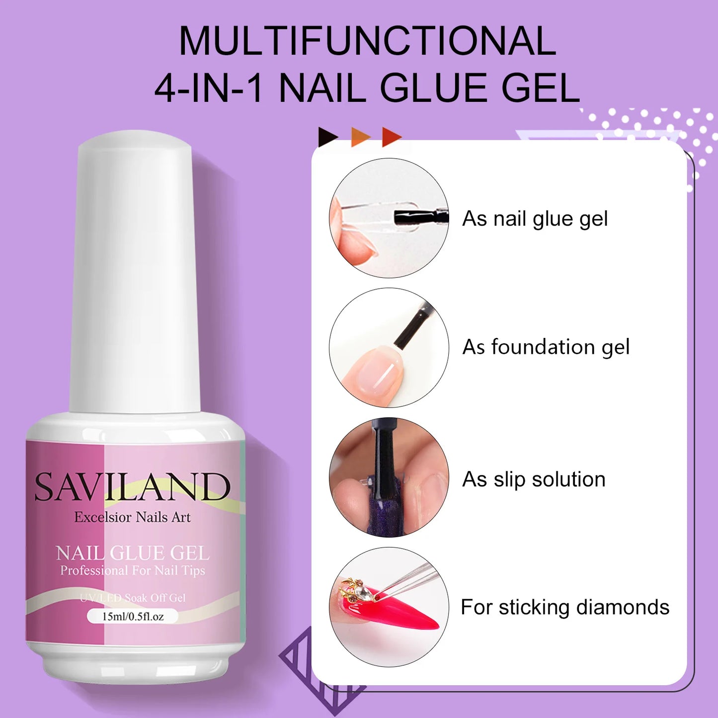 Gel Nail Kit with Cover Nails Tips & UV LED Nail Lamp