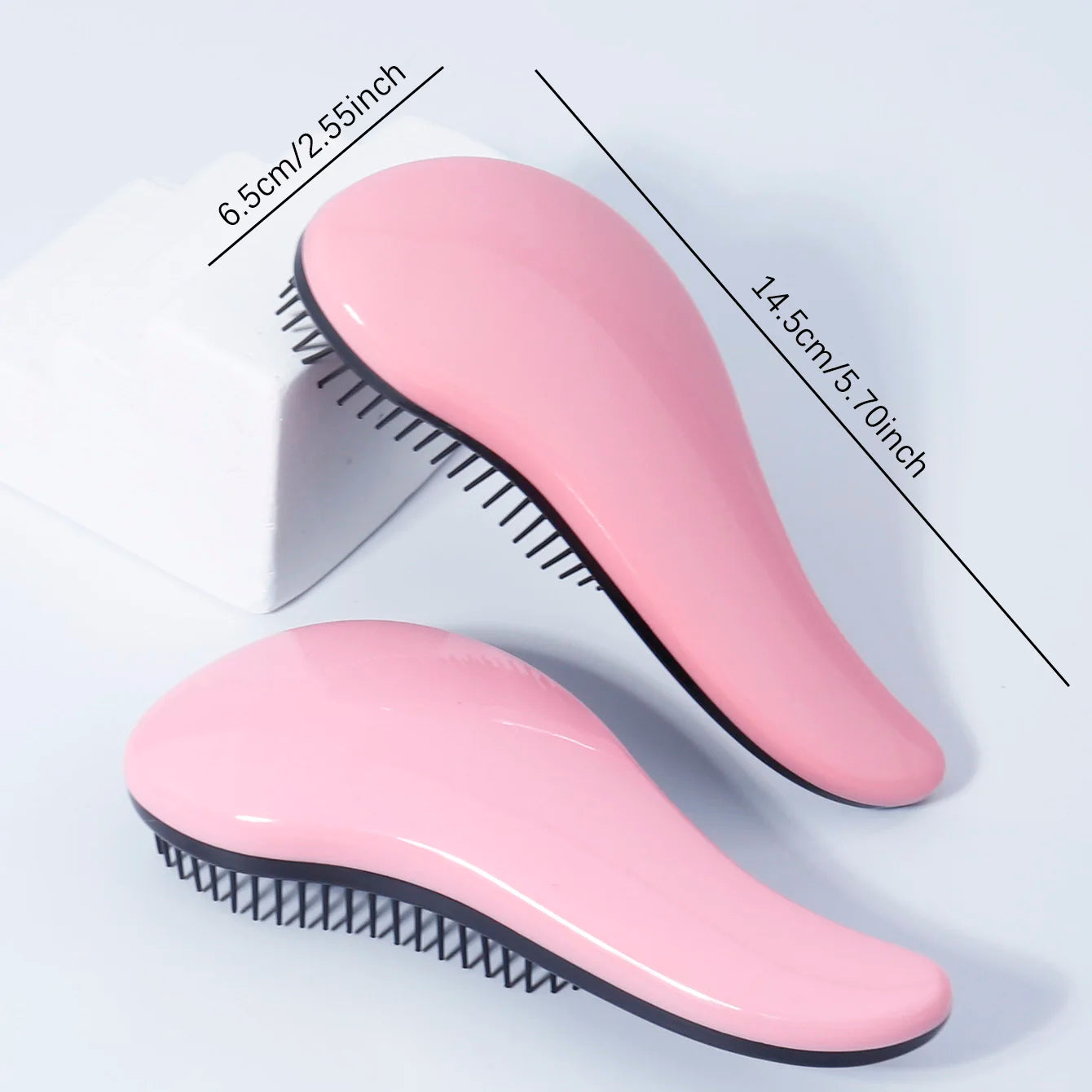 Antistatic Massage Brush Winding Shower Massage Brush Wet Hair Curly Brush Salon Hairdressing Tool Special for Real Hair Wigs