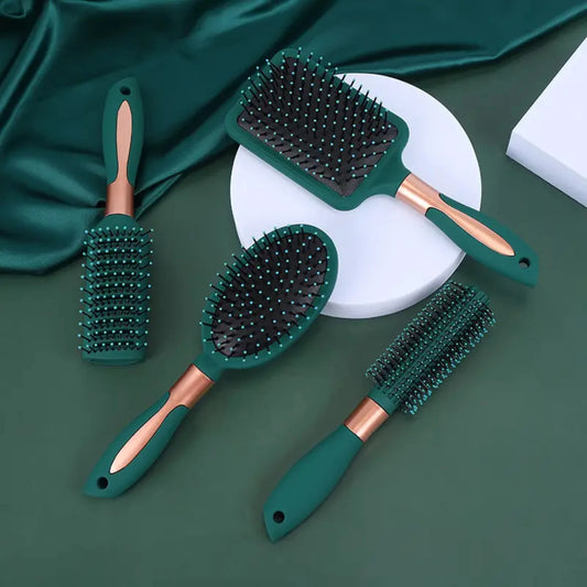 Static-Free Anti-Static Air Cushion Boar Hair Brush Comb for Volume