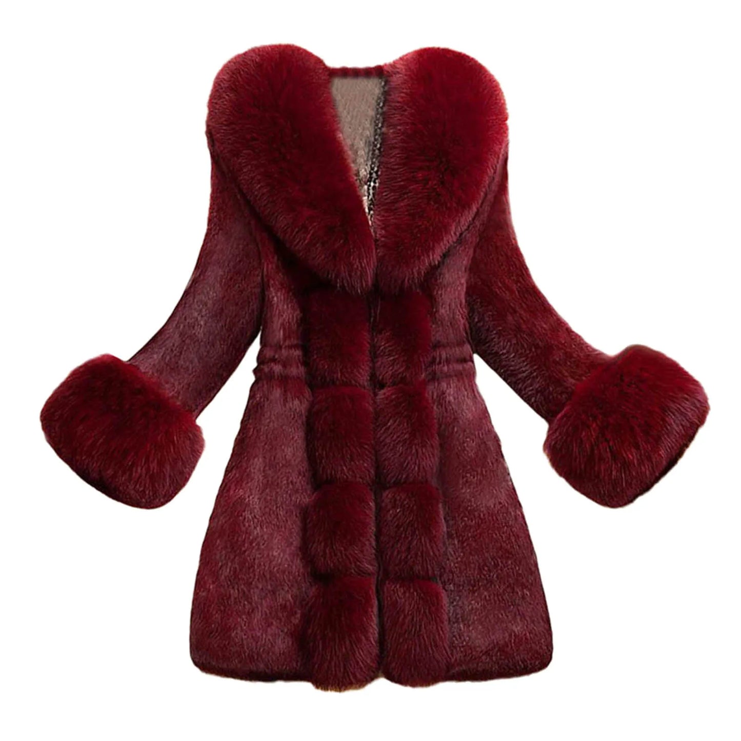 Women'S Winter Jacket Outerwears Women Lady Coat Winter Warm Long Sleeve Solid Outwear Coat Plush Jacket Casaco Inverno Feminino