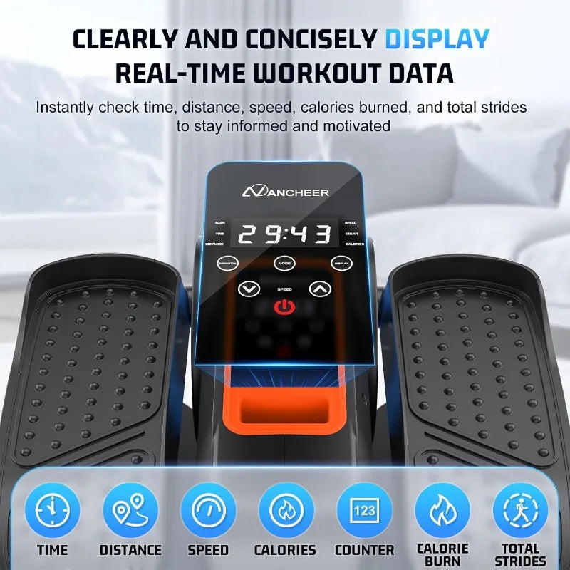 ANCHEER Under Desk Elliptical, Electric Leg Exerciser While Sitting, Motorized Ellipse Leg Exerciser Seated Elliptical Machine