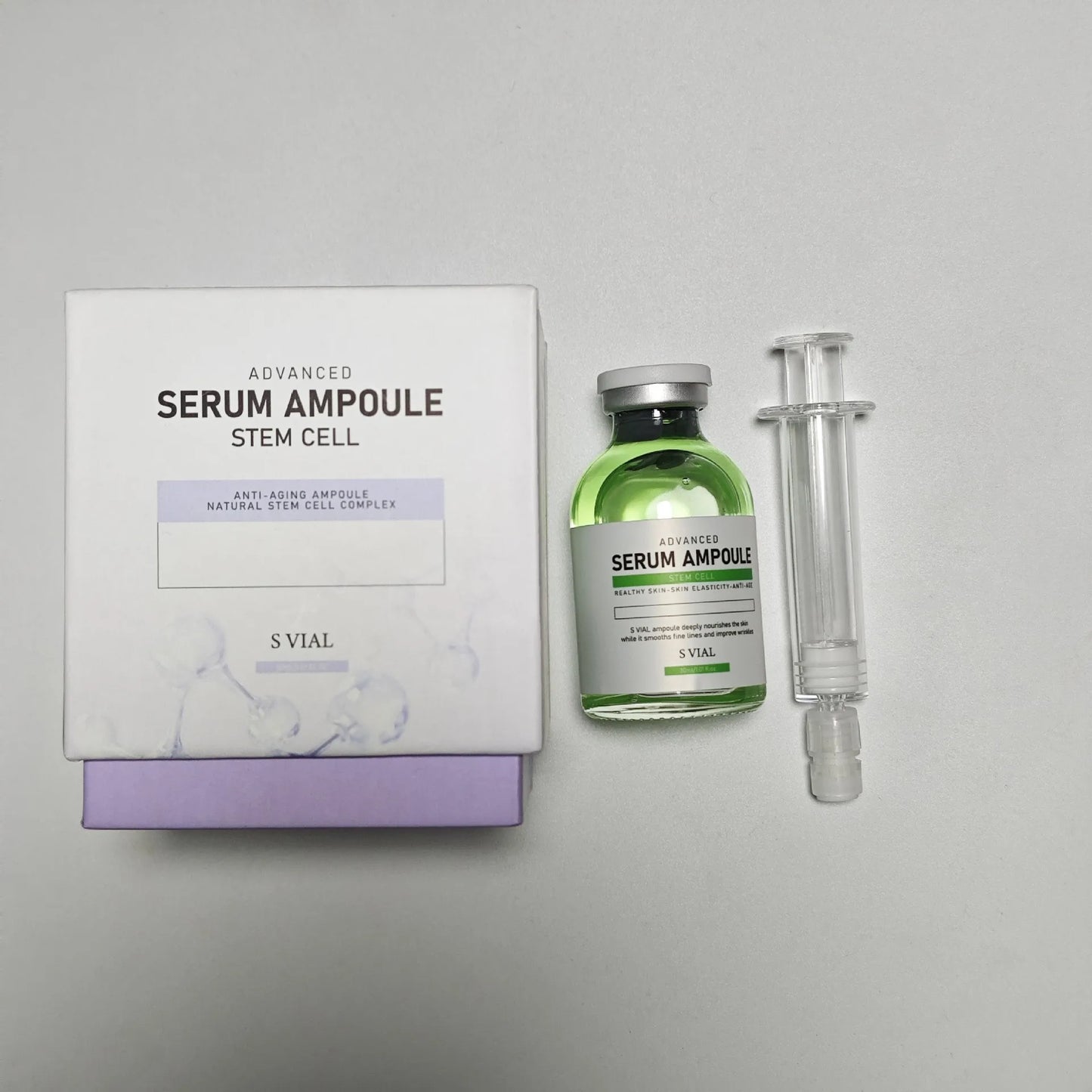 Korean S VIAL Skincare - PDRN Salmon DNA Advanced Serum, Natural Stem Cell Complex, Deep Skin Repair & Renewal, Brightening