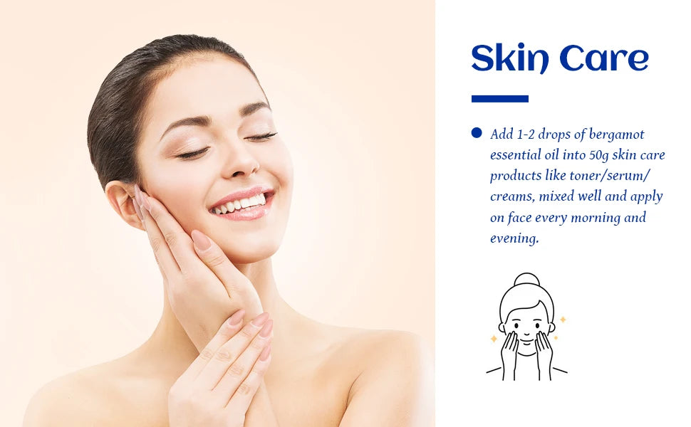 HIQILI 100ML Bergamot Essential Oils for Aromatherapy