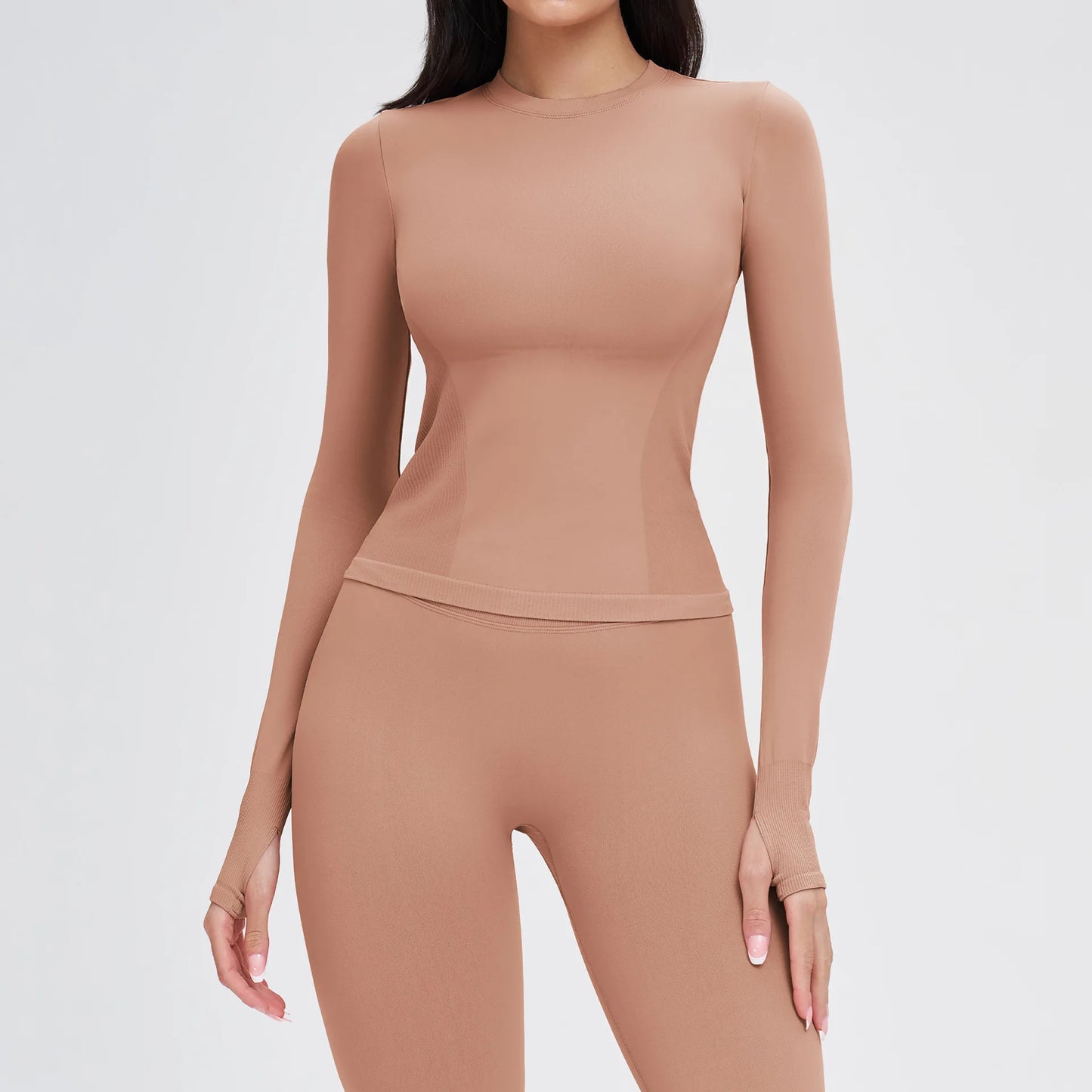 Seamless Sports Long Sleeved Women Shirts Casual Outdoor Top Gym Fitness Wear T-shirt Yoga Tops Push Up Workout Women Clothes