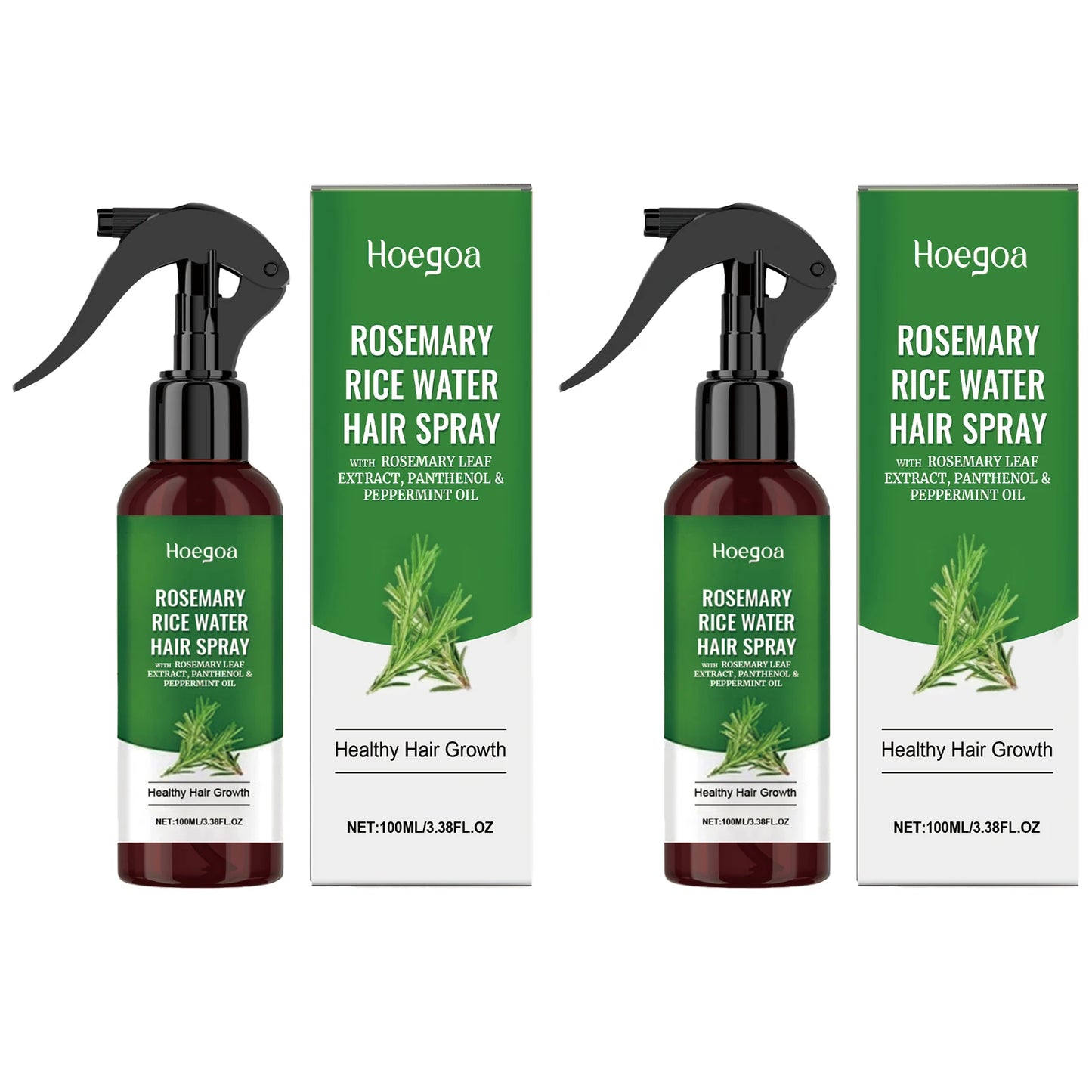 Rosemary Hair Growth Spray with Rice Water Hair Care Oil for Scalp Hydrate Thickness Anti-Flake Soft Smooth Strengthen Hair Mist