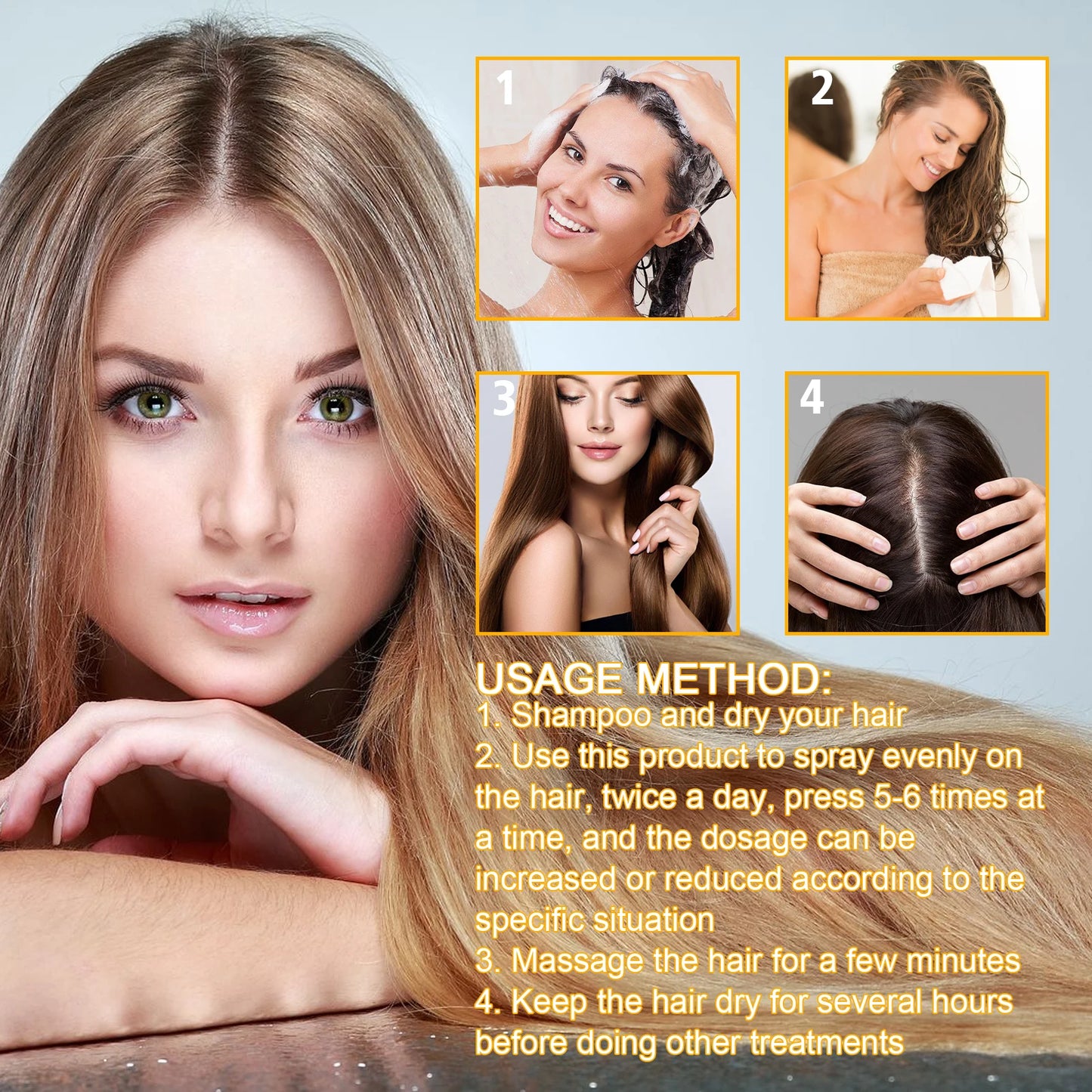 Biotin Hair Care Spray Hair Repair Serum Spray Nourish Scalp Hair Follicle Reduce Hair Loss Hair Strengthening Spray 30ml/pc