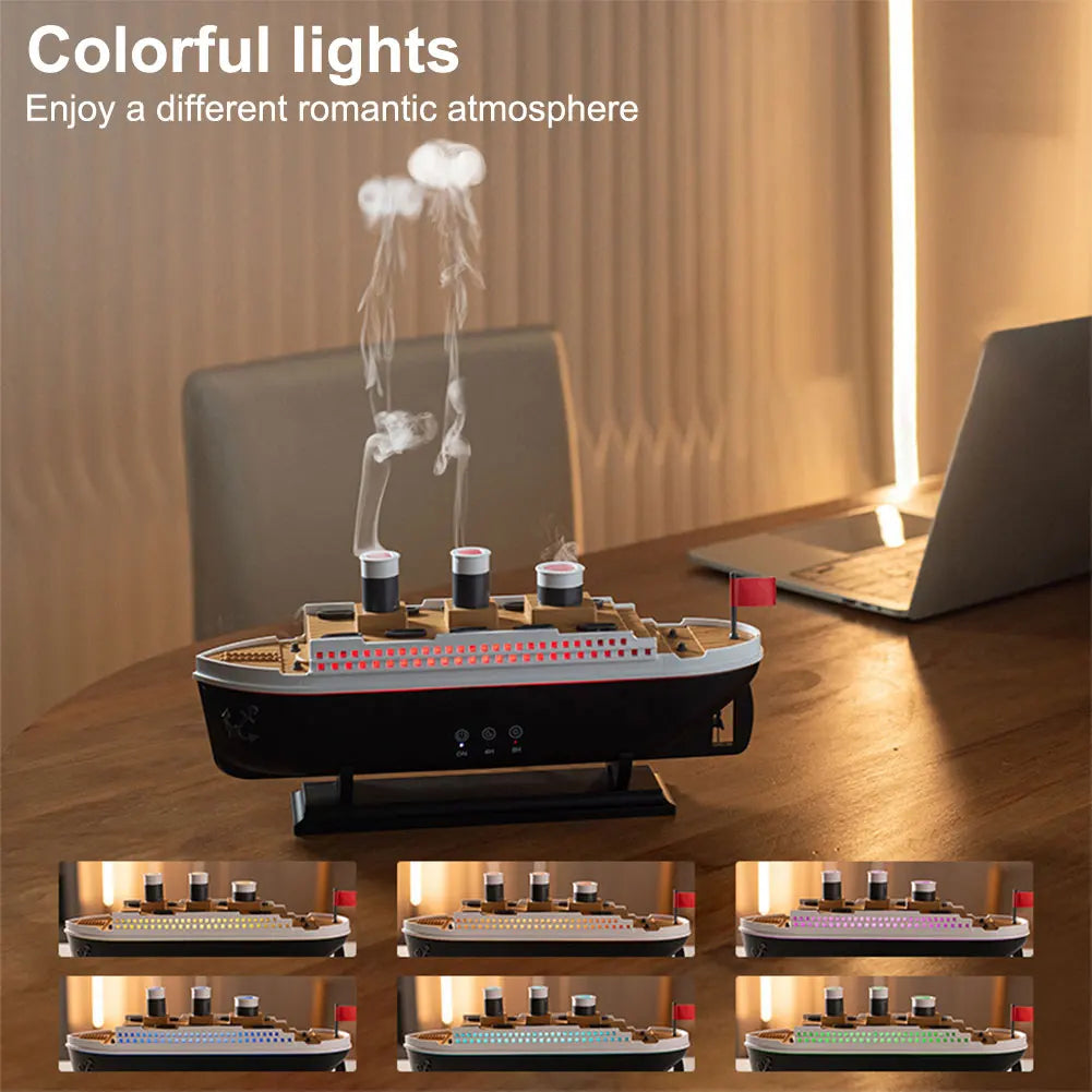 Titanic Ship Model Air Humidifier Essential Oil Diffuser & Night Light